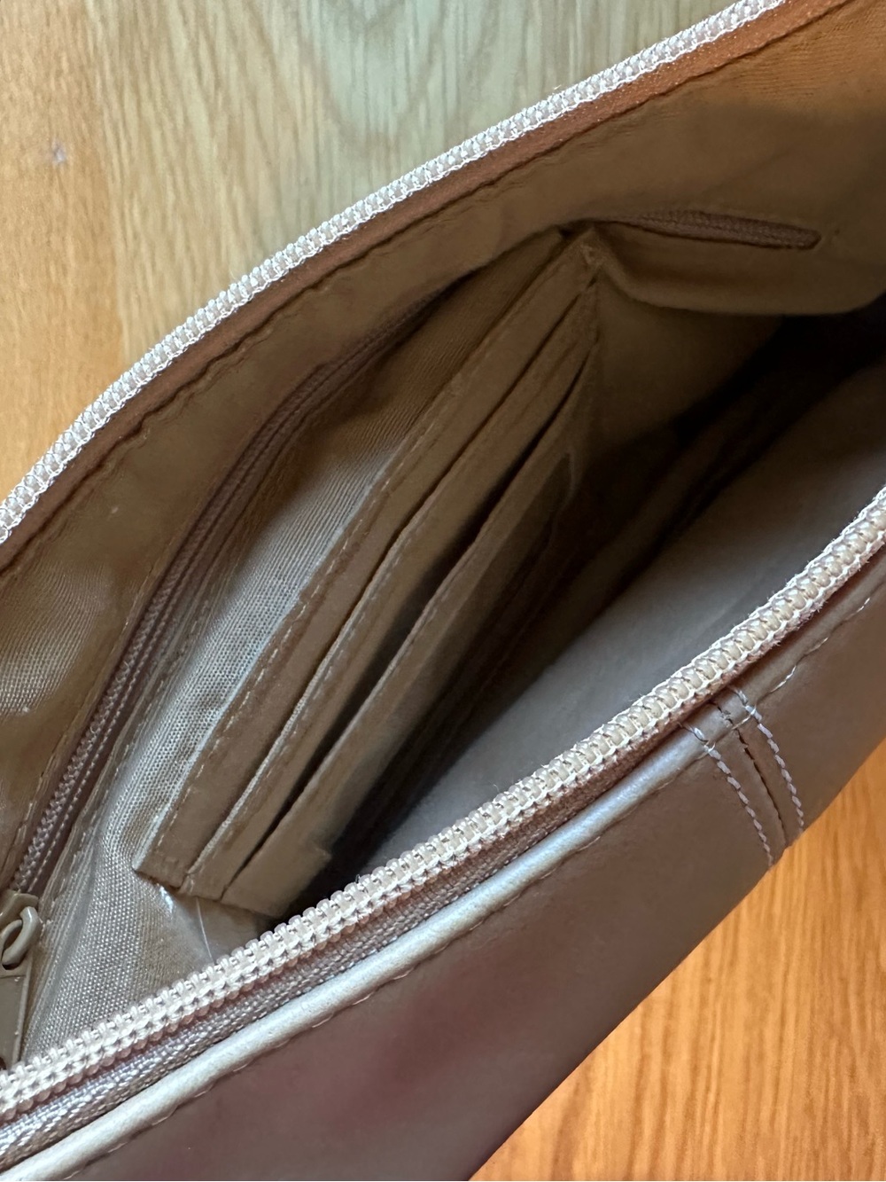 Genuine Sonoma Jean Co Y2K Taupe Baguette Shoulder Bag Purse - Picture 7 of 7